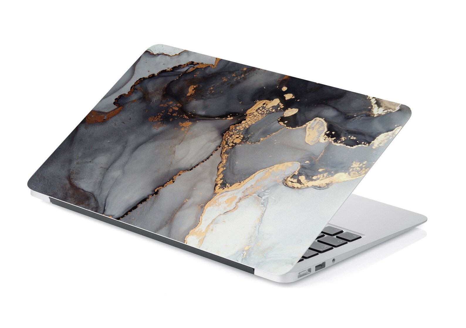 Buy Grey & Black Ink Blot W/ Gold Bronze Veins UNIVERSAL Laptop Skin ...