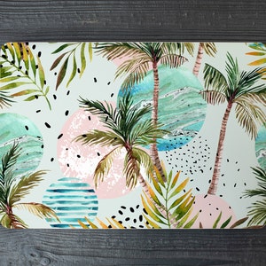 Palm Tree Watercolor Abstract Artwork Pattern Laptop Skin, Macbook Skin, Computer Decal Sticker Full Coverage Universal Laptop Skin