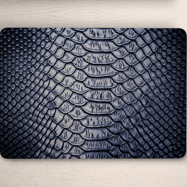 Dark Navy Snake Python Alligator Skin UNIVERSAL Laptop Skin, Computer Skin, Laptop Sticker Decal, Full Coverage Protective Laptop Skin