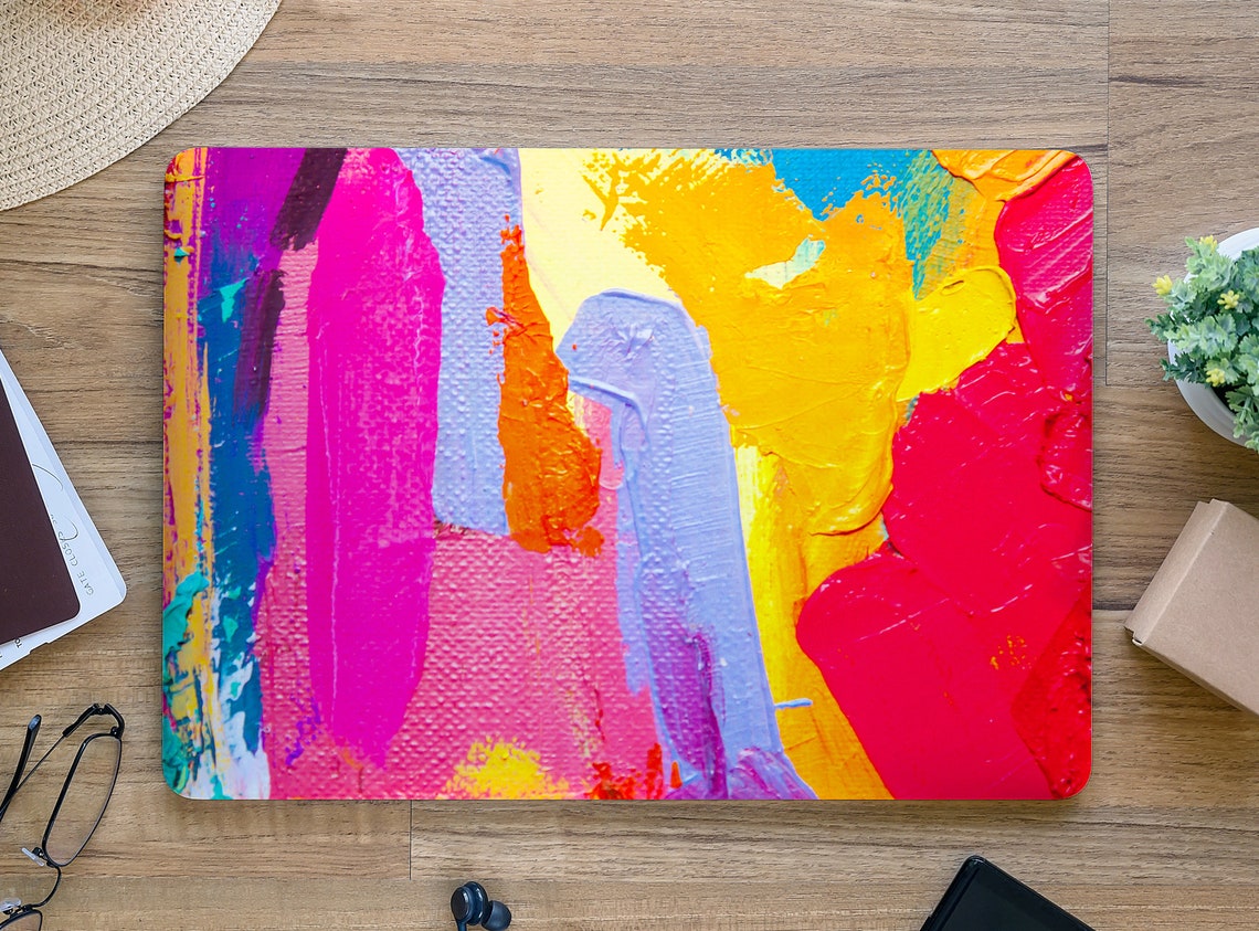 Bright Abstract Oil Paint Laptop Skin Macbook Skin Computer Etsy