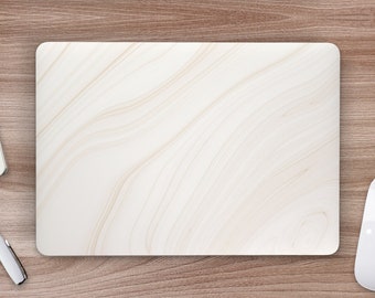 Marble Stone Cream Swirl Laptop Skin, Universal Laptop Computer Skin, Computer Decal Sticker Full Coverage Laptop Skin