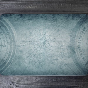 Vervaagde blauwe kaart kompas navigatie UNIVERSELE laptop huid, computer huid, laptop sticker sticker, volledige dekking beschermende laptop huid