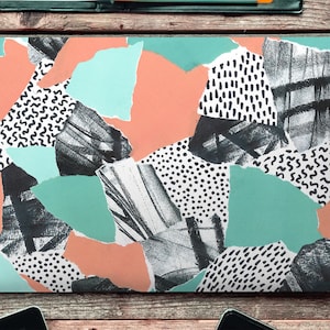 Scrapbook Torn Paper Abstract Pattern Laptop Skin, Macbook Skin, Computer Decal Sticker Full Coverage Laptop Skin