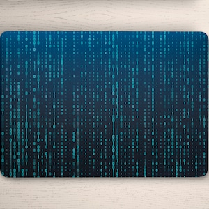 Blue Digital Matrix Numbers Digits Design UNIVERSAL Laptop Skin, Computer Skin, Laptop Sticker Decal, Full Coverage Protective Laptop Skin