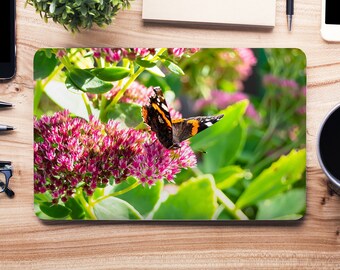 Nature Photograph Butterfly on Pink Flower UNIVERSAL Laptop Skin, Computer Skin, Laptop Sticker Decal, Full Coverage Protective Laptop Skin