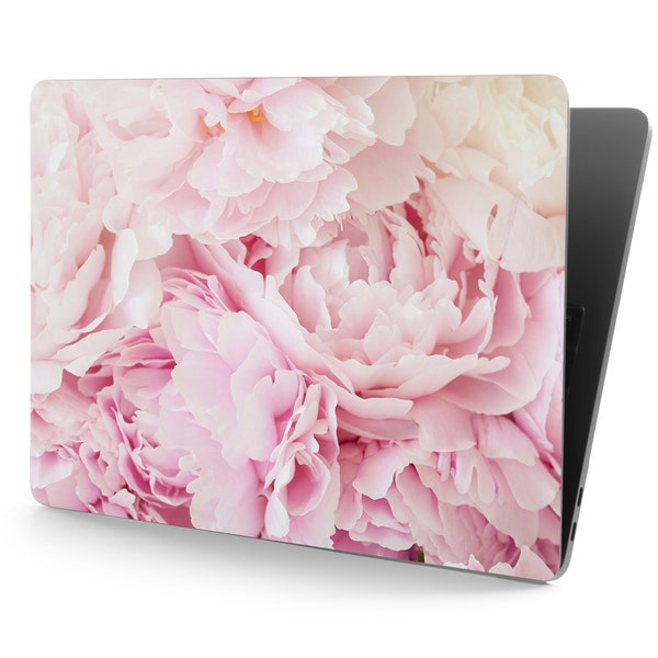 Pink Peony Floral Flower Detail Photo Art Universal Laptop Skin, Computer Decal Sticker Full Coverage Laptop Premium 3m Vinyl Laptop Sticker