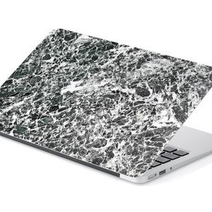 Abstracte zwart-wit steen textuur laptop huid, Macbook Huid, Computer Decal Sticker Volledige dekking Laptop Skin