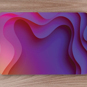 Roze tot paars violet topografische kaartlaag UNIVERSELE laptop huid, computer huid, laptop sticker sticker, volledige dekking beschermende laptop huid