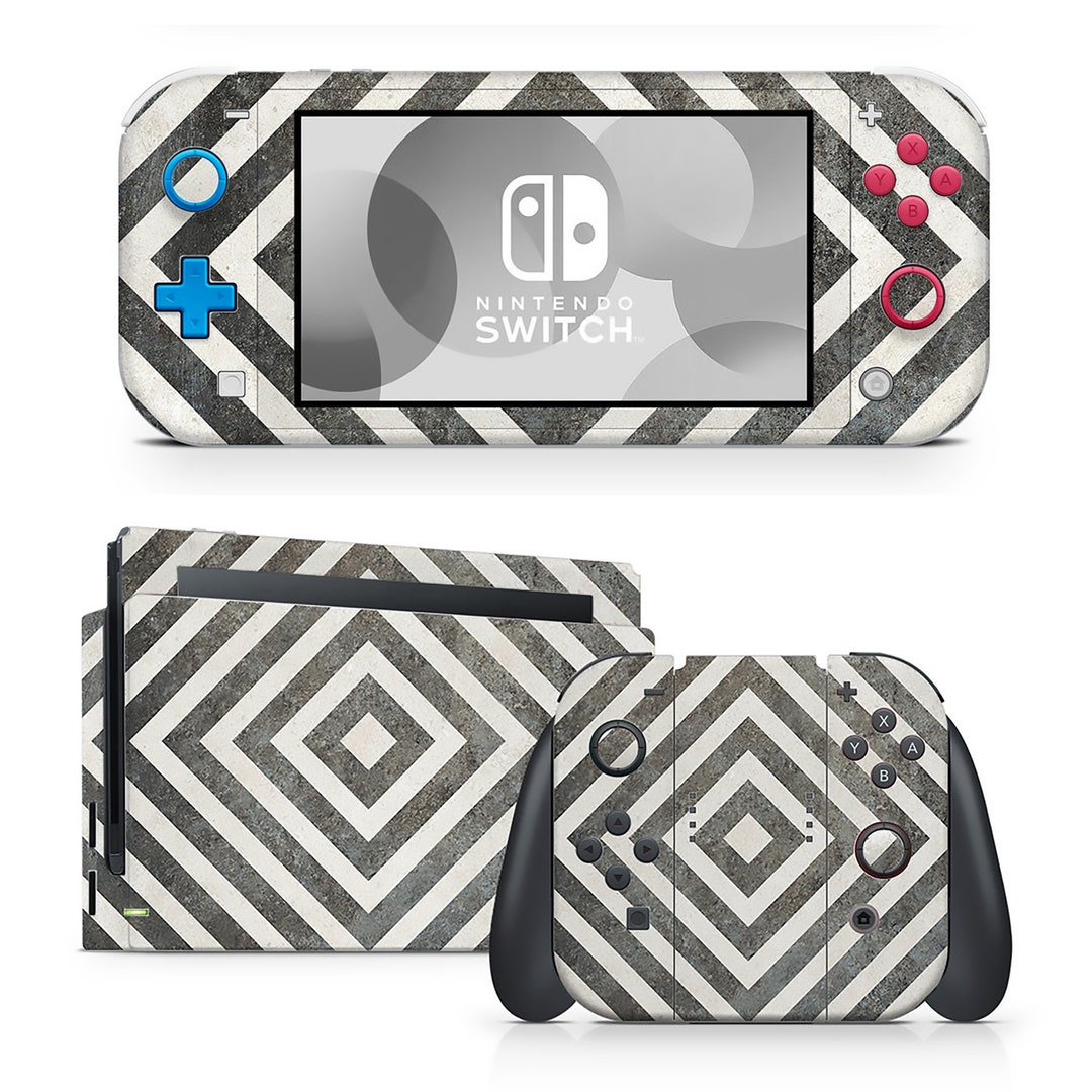 Nintendo Design Patterns Black White Diamond Pattern Op Art Nintendo Switch Skin Full Coverage ...