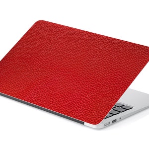 Blood Red Crimson Leather Texture Pattern UNIVERSAL Laptop Skin, Computer Skin, Laptop Sticker Decal, Full Coverage Protective Laptop Skin