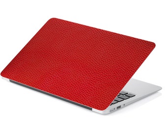 Blood Red Crimson Leather Texture Pattern UNIVERSAL Laptop Skin, Computer Skin, Laptop Sticker Decal, Full Coverage Protective Laptop Skin