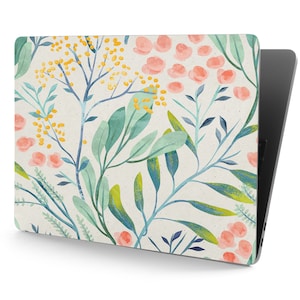 Soft Branches and Leaves Watercolor Art UNIVERSAL Laptop Skin, Macbook Skin, Computer Decal Sticker Full Coverage Laptop Sticker Skin Decal