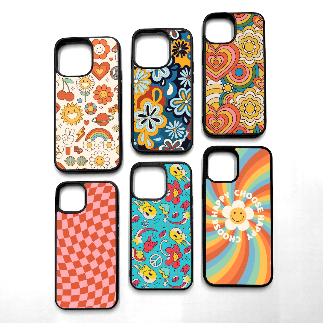 90 Retro Groovy iPhone Cases 14 13 12 Pro Max Case iPhone 13 12 Mini