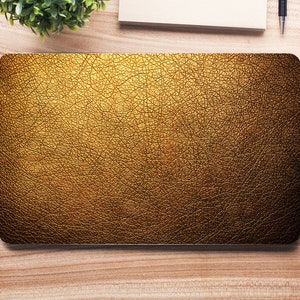 Metallic Gold Faux Leather Handbag Texture UNIVERSAL Laptop Skin, Computer Skin, Laptop Sticker Decal, Full Coverage Protective Laptop Skin