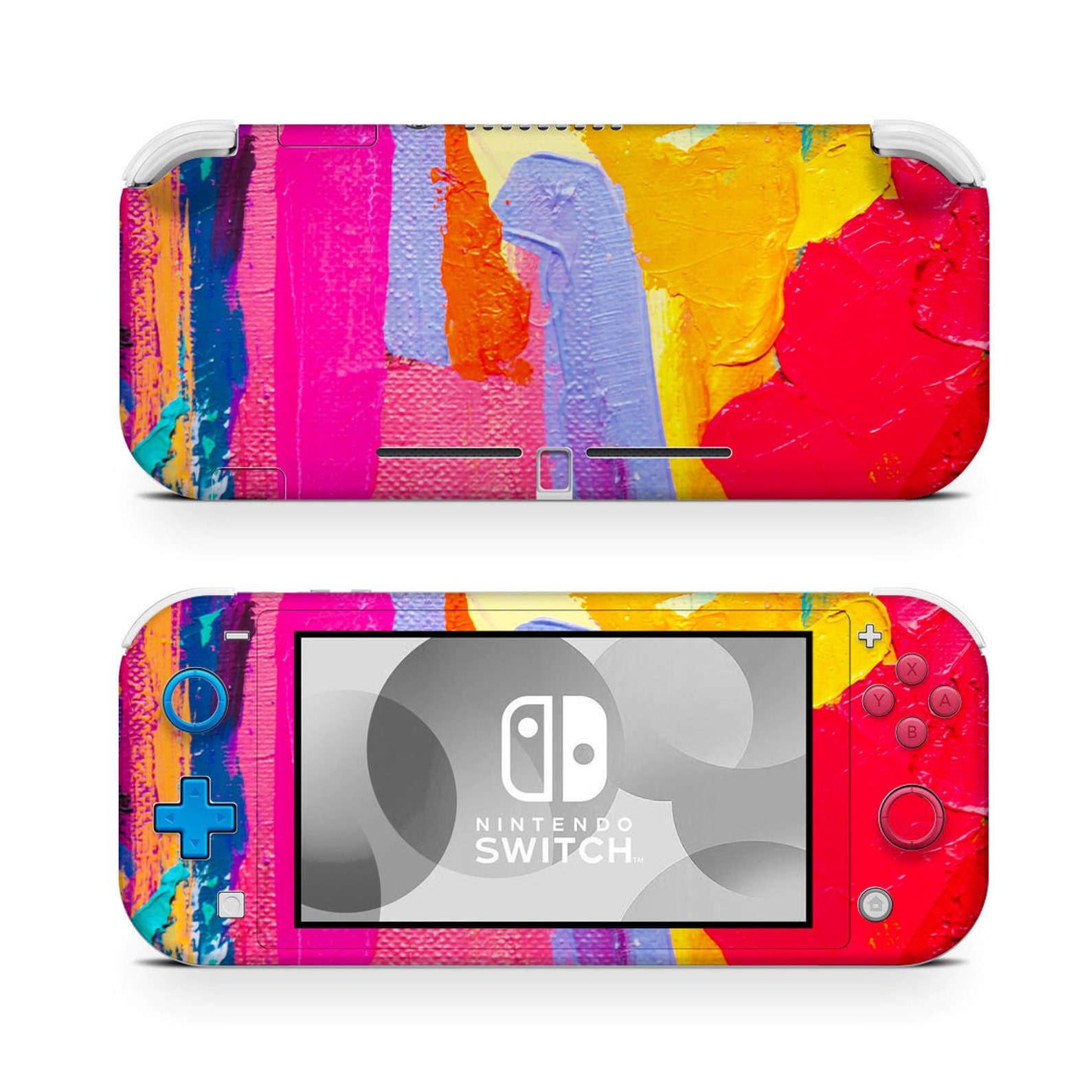 Bright Color Oil Paint Impasto Nintendo Switch Lite Skin Full Etsy