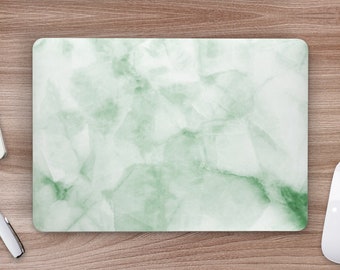 Green Subtle Stone Texture Laptop Skin, Macbook Skin, Computer Decal Sticker Full Coverage Laptop Skin