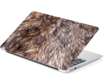 Brown Fuzzy Dog Animal Fur Hunting Rug Vibe UNIVERSAL Laptop Skin, Computer Skin, Laptop Sticker Decal, Full Coverage Protective Laptop Skin