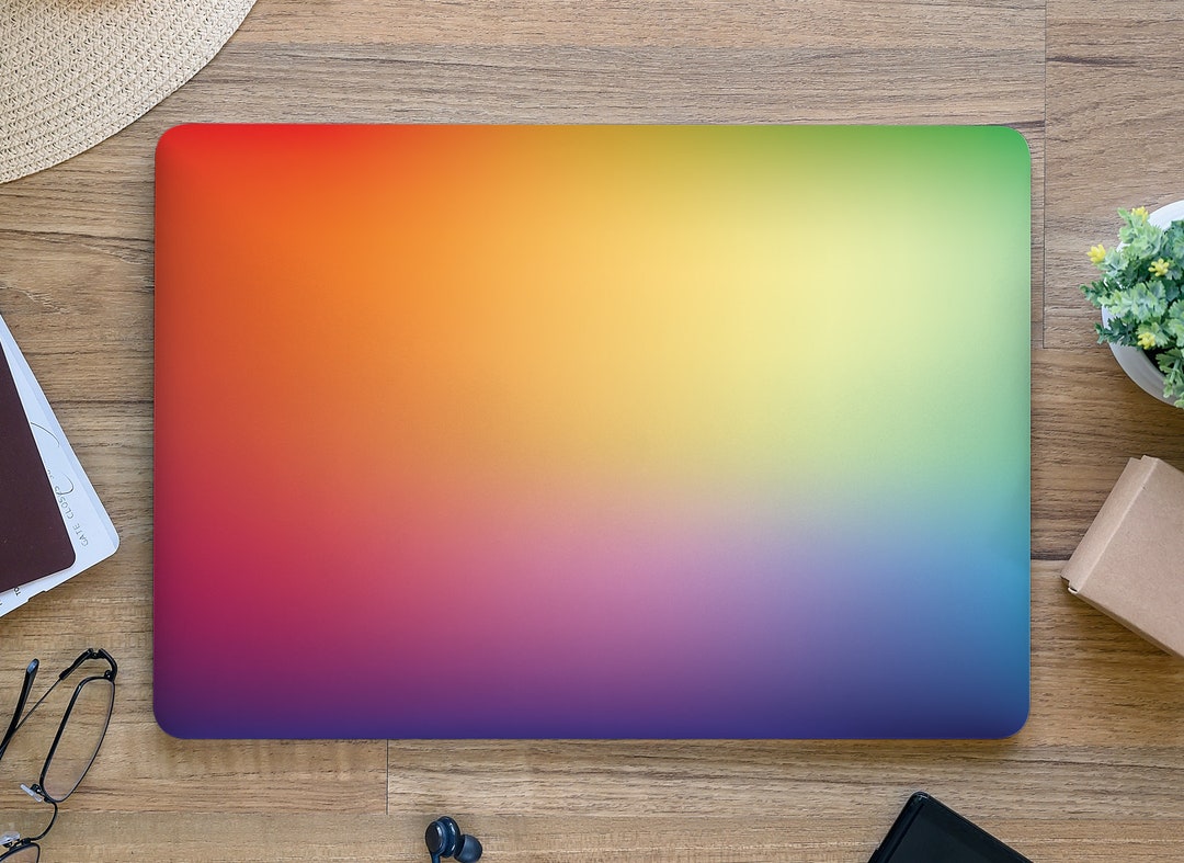 Soft Rainbow Colors Spray Gradient Wash UNIVERSAL Laptop Skin, Computer ...