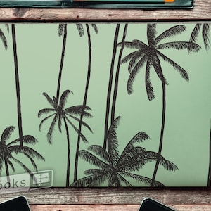 Tropical Palm Tree Pattern Laptop Skin, Macbook Skin, Computer Decal Sticker Full Coverage Laptop Skin