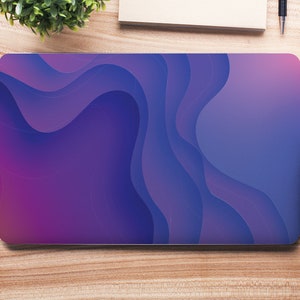 Tinten paars paars topografische kaart UNIVERSELE laptop huid, computer huid, laptop sticker sticker, volledige dekking beschermende laptop huid