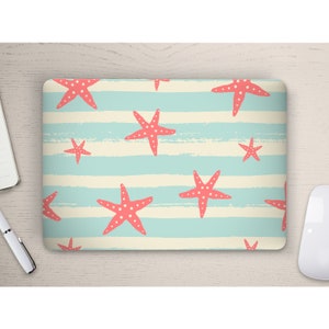 Salmone rosa Stelle del mare Starfish Beach Vibe Universal Laptop Skin, Computer Decal Sticker Full Coverage Laptop Premium 3m Vinyl Laptop Sticker