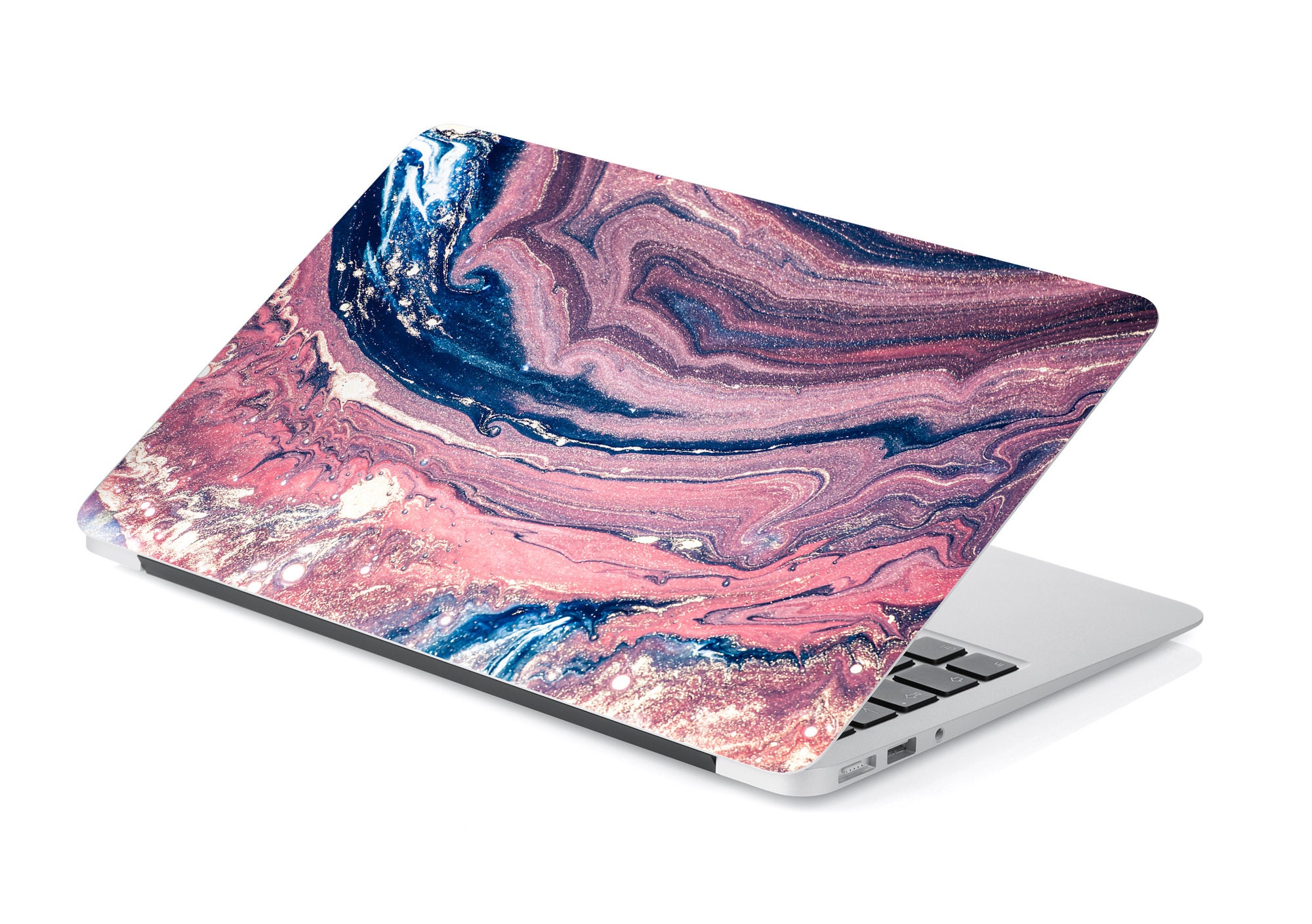 Red and Blue Sand Swirl Abstract Design Laptop Skin, MacBook Skin ...