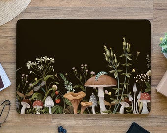 Enchanted Wild Forest Mushrooms at Dark UNIVERSAL Laptop Skin, Computer Skin, Laptop Sticker Decal, Full Coverage Protective Laptop Skin