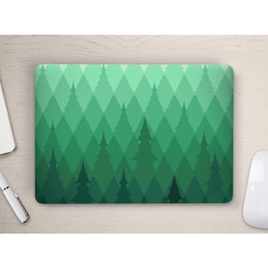 Sfumature di verde Evergreen Pine Tree Hills UNIVERSAL Laptop Skin, Computer Skin, Laptop Sticker Decal, Copertura completa Protettiva Laptop Skin