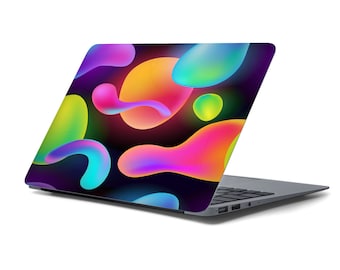 80s Bright Colorful Lava Lamp Blobs Shapes UNIVERSAL Laptop Skin, Computer Skin, Laptop Sticker Decal, Full Coverage Protective Laptop Skin