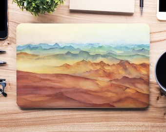 Dusty Rainbow Desert Watercolor Landscape UNIVERSAL Laptop Skin, Computer Skin, Laptop Sticker Decal, Full Coverage Protective Laptop Skin