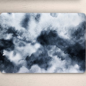 Abstracte zwart-wit wolken artwork universele laptop huid, computer sticker volledige dekking laptop premium 3m vinyl laptop sticker
