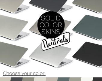 NEUTRALS SOLID COLOR Laptop Skins Choose Your Color! Universal Laptop Skin, Laptop Decal Sticker Skin Protective Laptop Premium 3m Vinyl