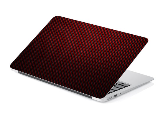 Black and Red Carbon Fiber Vignette Pattern Laptop Skin MacBook