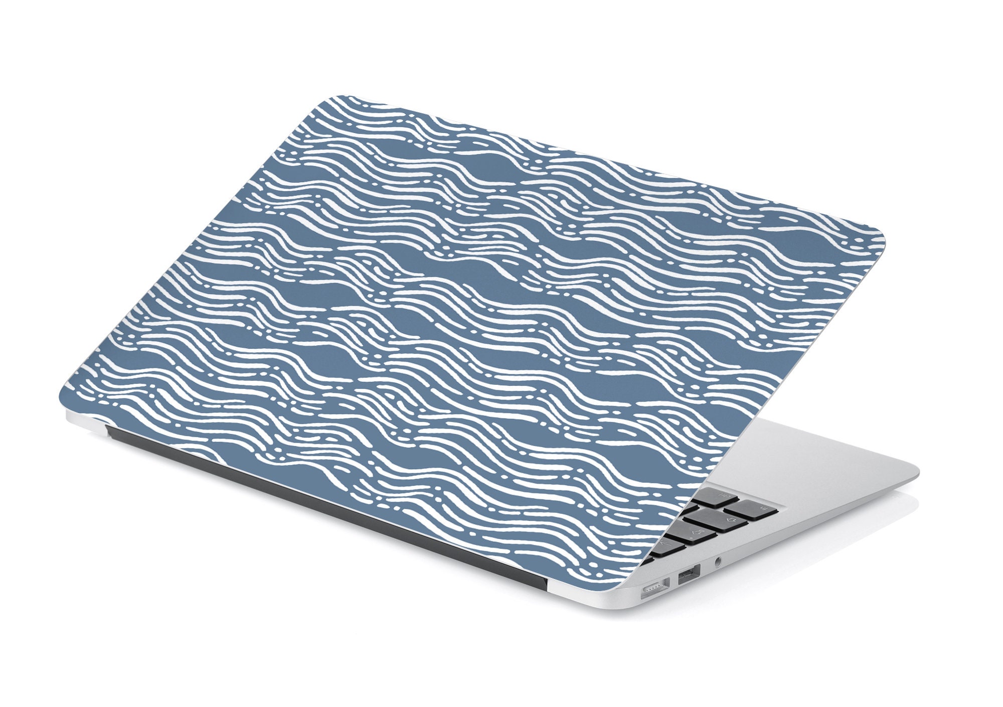 Waves Simple Pattern Illustration Laptop Skin, MacBook Skin, Computer ...