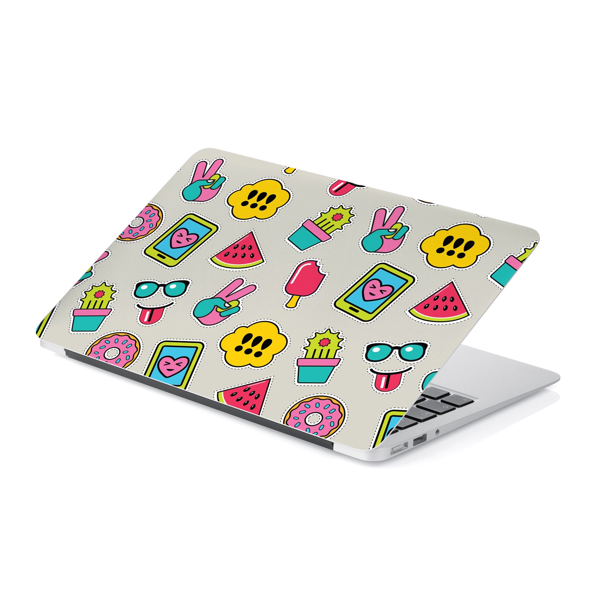 Cutout Emoji Playful Icons Pattern Laptop Skin Macbook Skin | Etsy