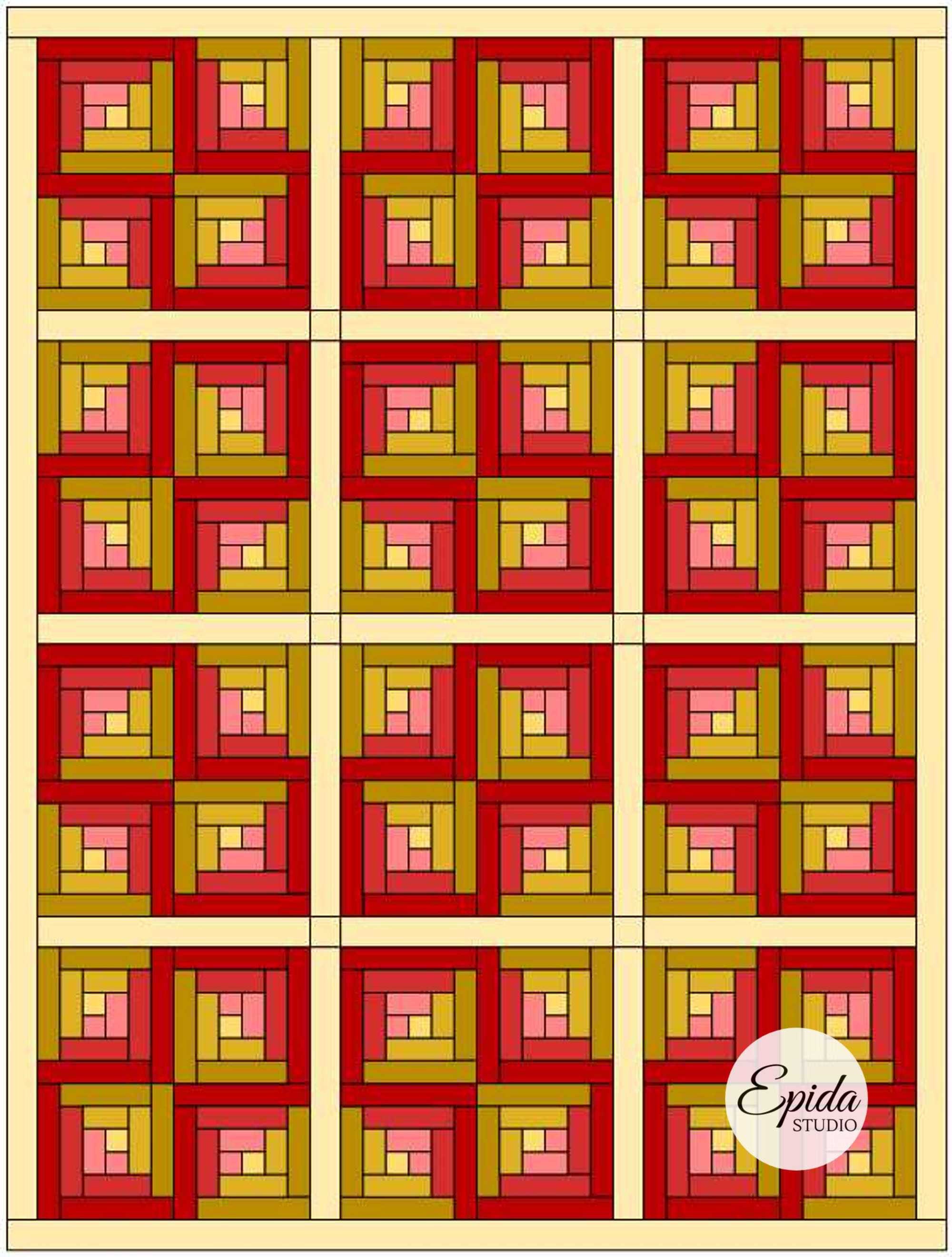 Log Cabin Printable Quilt Inspiration Workbook - Etsy