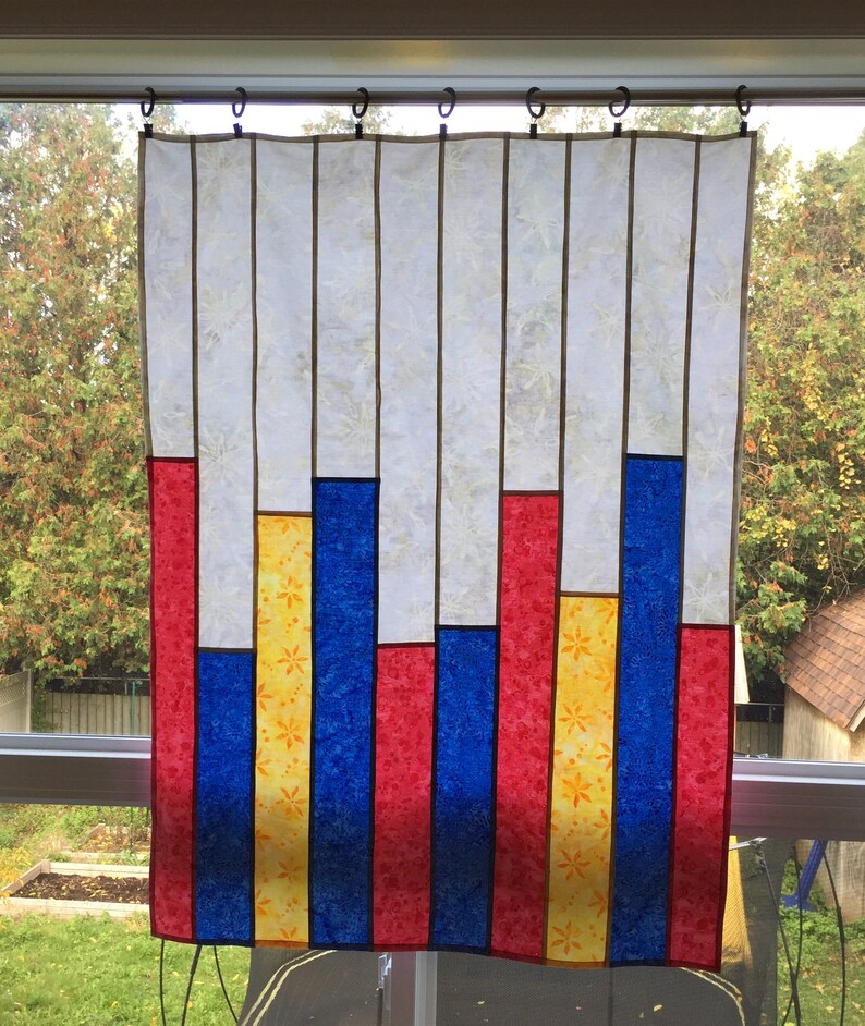 Gleam stained glass patchwork window hanging pattern