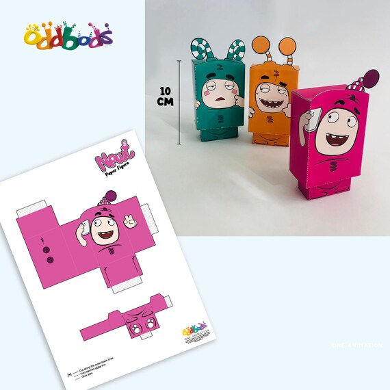 Download Oddbods Printable Paper Figures Fun Activity For Kids Paper Etsy