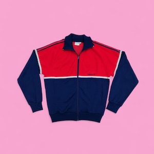 Authentic Vintage 80s Adidas Track Jacket, Made in Romania, Size S, Adidas Trefoil