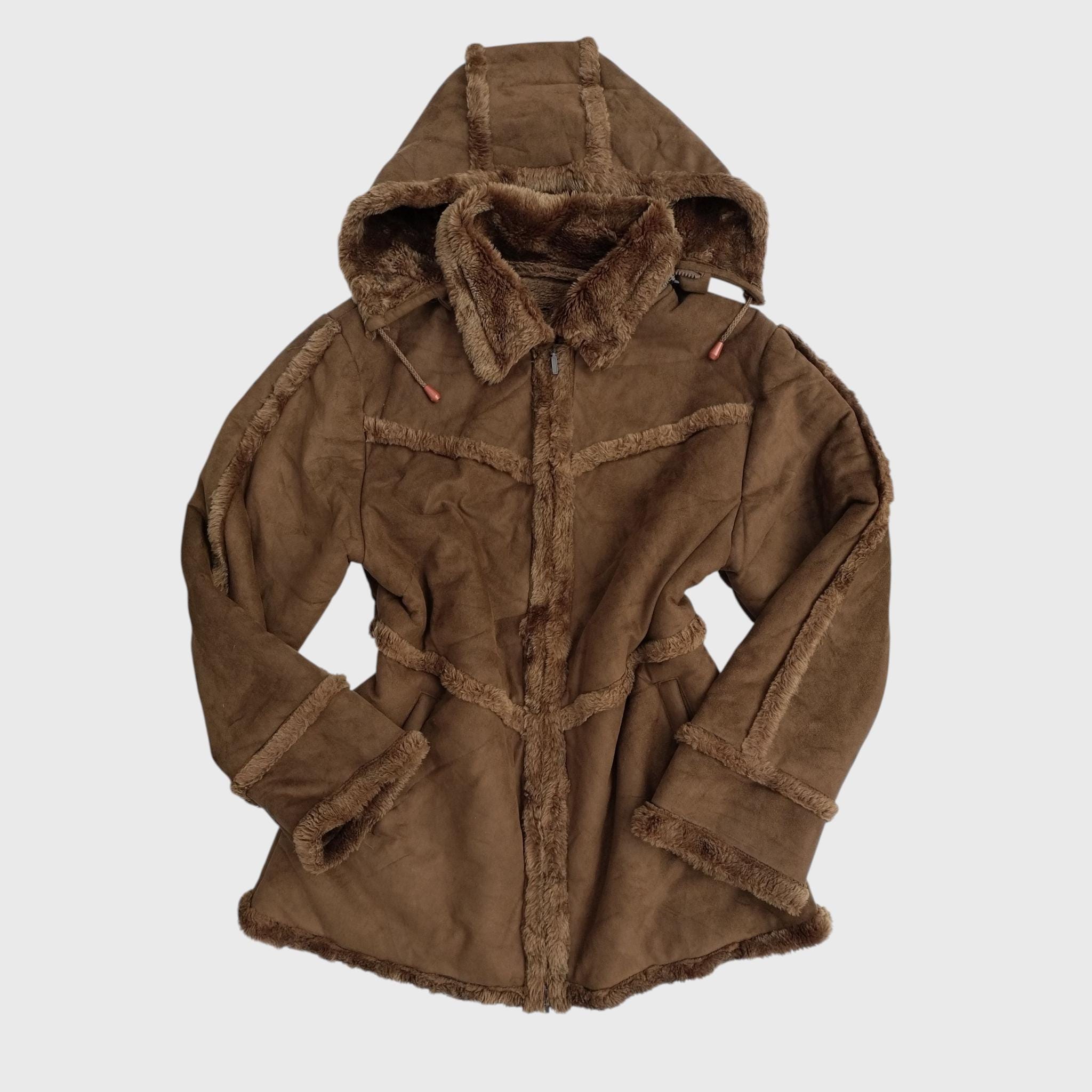 00s les copains reversible far coat y2k Y2k fur jacket - Etsy España