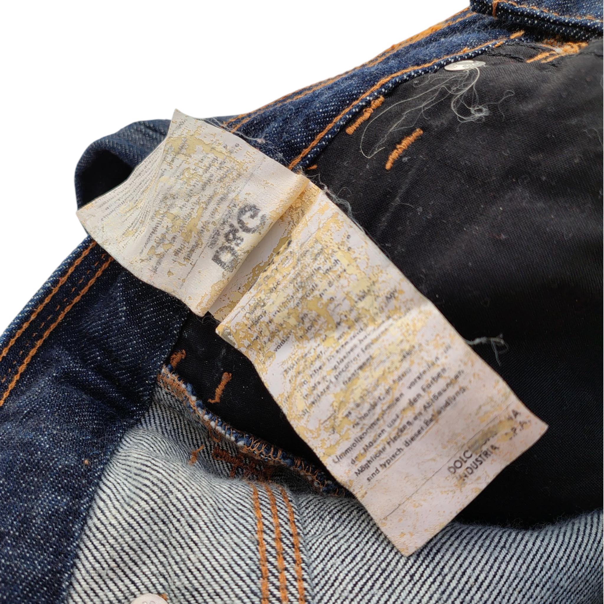 Dolce Gabbana Y2K Mens Jeans: Distressed Denim Pants Early 2000s 