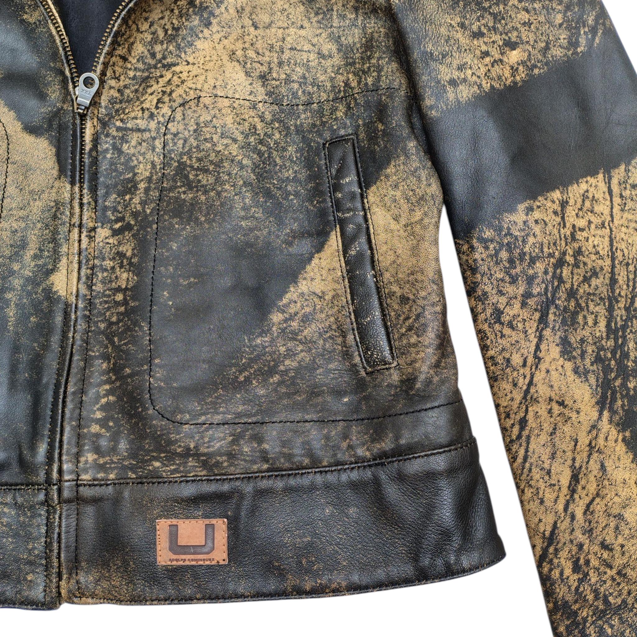 Archive Distressed Leather Moto Jacket - Etsy