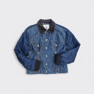 Veste bomber en denim Archive Miss Sixty - Matelassée Y2K Techwear Gorpcore - Taille L
