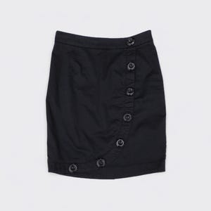 Archive Y2K Office Siren Asymmetrical Skirt by Pepe Jeans Early 2000s Downtown Girl – 28" Waist S/M