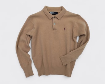 Pull Polo Ralph Lauren vintage en laine des années 90, style luxueux et discret, taille M