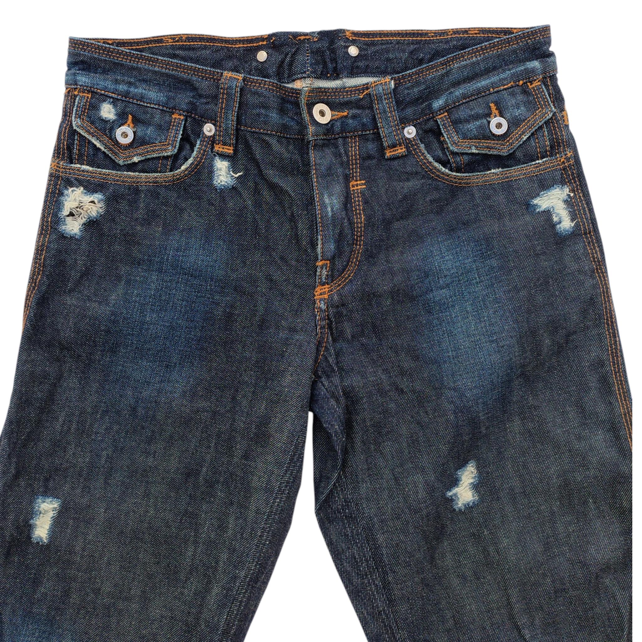 Dolce Gabbana Y2K Mens Jeans: Distressed Denim Pants Early 2000s 