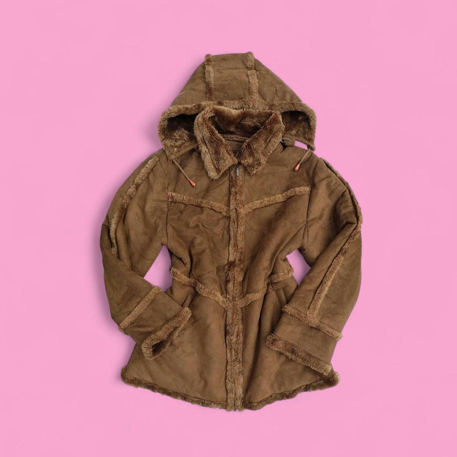 Y2k fur jacket - Etsy France