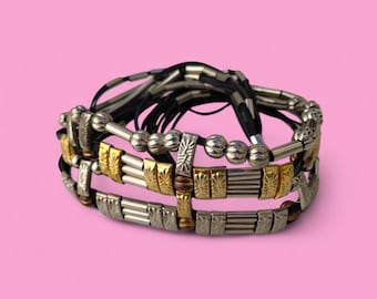 Archive 2000s Mixed Metal Statement Belt – Y2K Indie Sleaze, Boho Grunge – Festival Rockstar Outfit Size XS