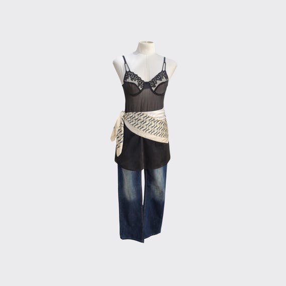 Archive Y2K Sheer Shimmer Lace Slip Dress – Romantic Goth