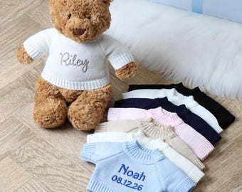 Personalised Jumpers/Sweaters to fit Jellycat, Steiff, Keel, and Care Bears 31cm soft toys